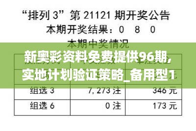 新奥彩资料免费提供96期,实地计划验证策略_备用型17.383