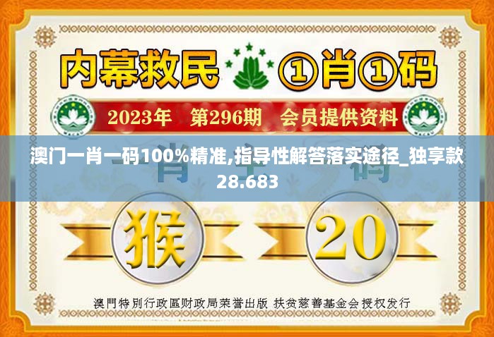 澳门一肖一码100%精准,指导性解答落实途径_独享款28.683