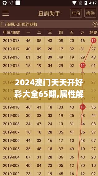 2024澳门天天开好彩大全65期,属性解答解释落实_watchos52.414