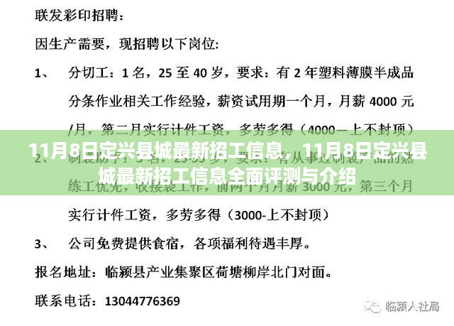 11月8日定兴县城最新招工信息详解与评测报告