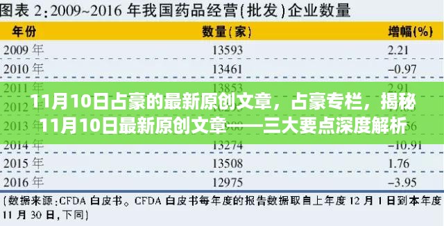 揭秘占豪专栏，三大要点深度解析——最新原创文章（11月10日）